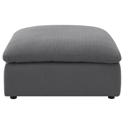 Georgina Square Upholstered Ottoman CharcoalCharcoal
