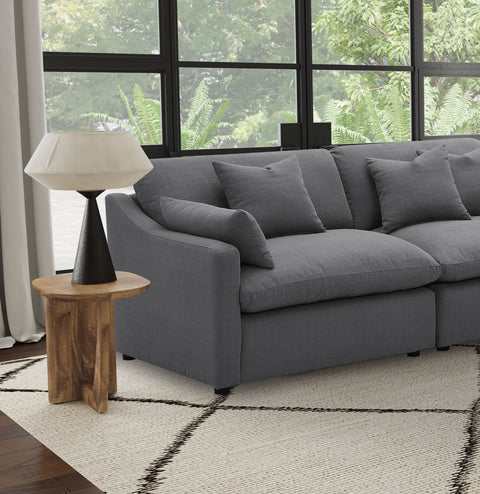 Miley Upholstered LAF Chair Charcoal