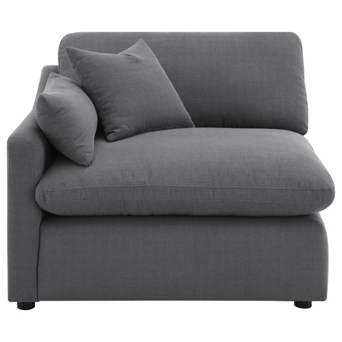 Miley Upholstered LAF Chair Charcoal
