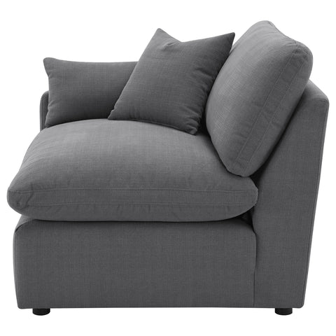 Miley Upholstered LAF Chair Charcoal