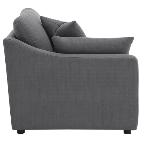 Miley Upholstered LAF Chair Charcoal