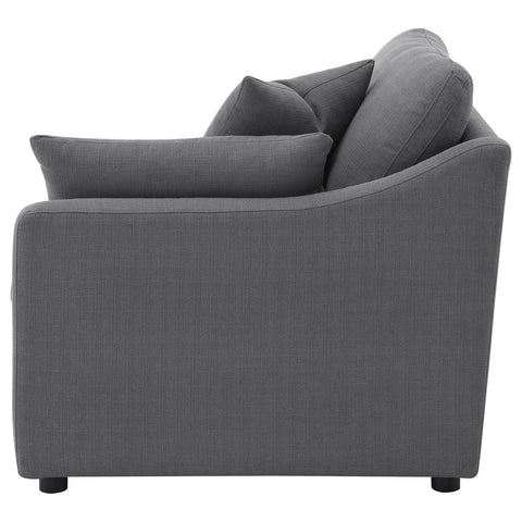 Miley Upholstered RAF Chair Charcoal