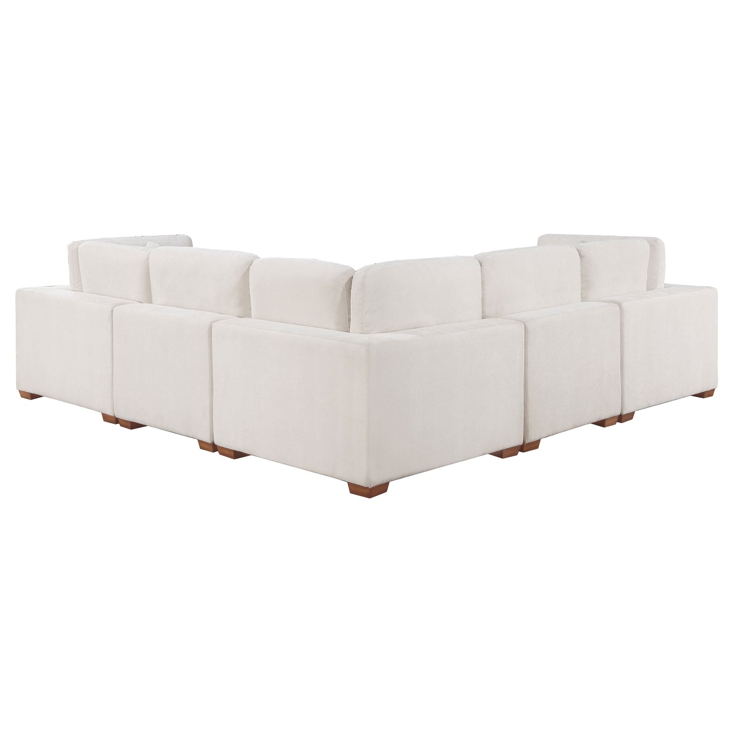 phoenix 5-piece upholstered modular sectional sofa ivory