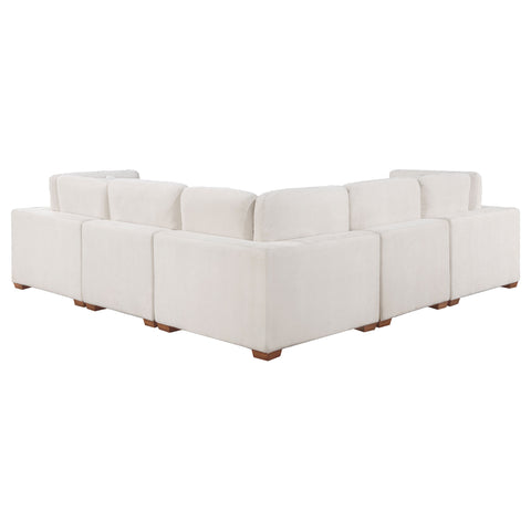 Zakiya 5-piece Upholstered Modular Sectional Sofa IvoryIvory