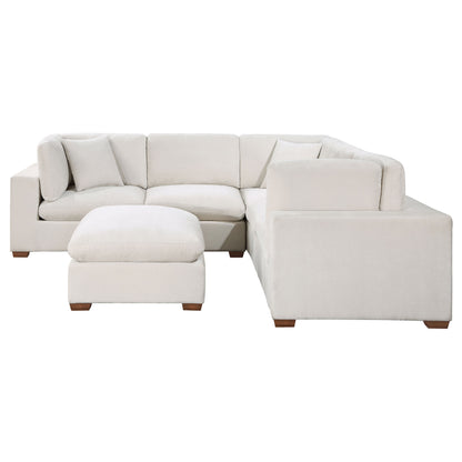 Phoenix 5-piece Upholstered Modular Sectional Sofa Ivory