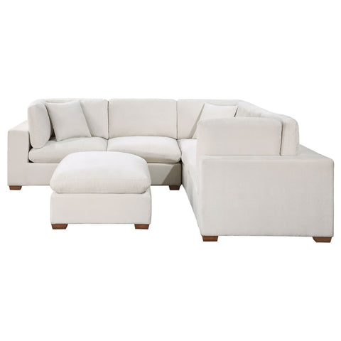Zakiya 5-piece Upholstered Modular Sectional Sofa IvoryIvory