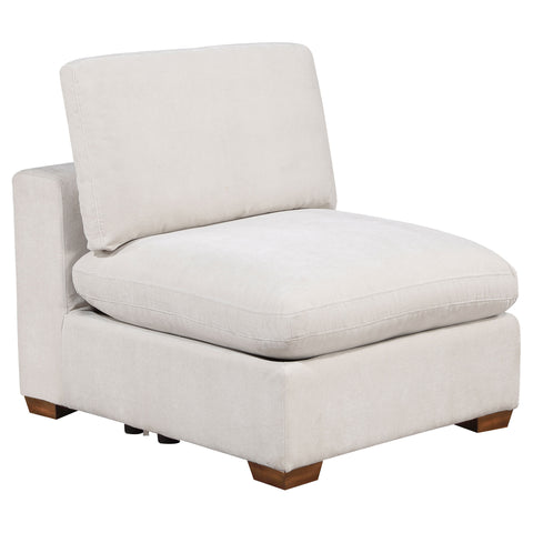 Zakiya Upholstered Armless Chair IvoryIvory