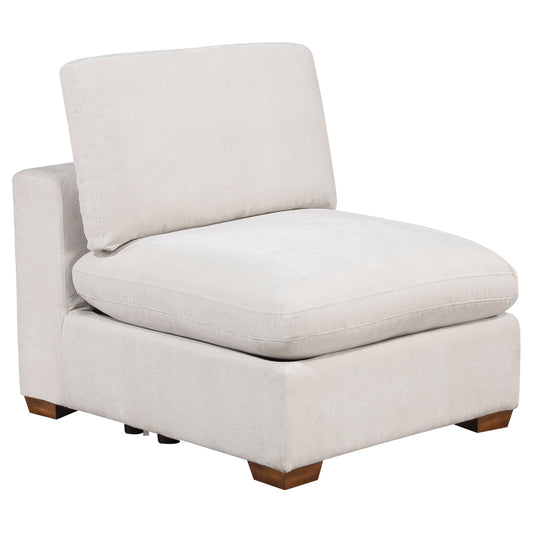 Phoenix Upholstered Armless Chair Ivory