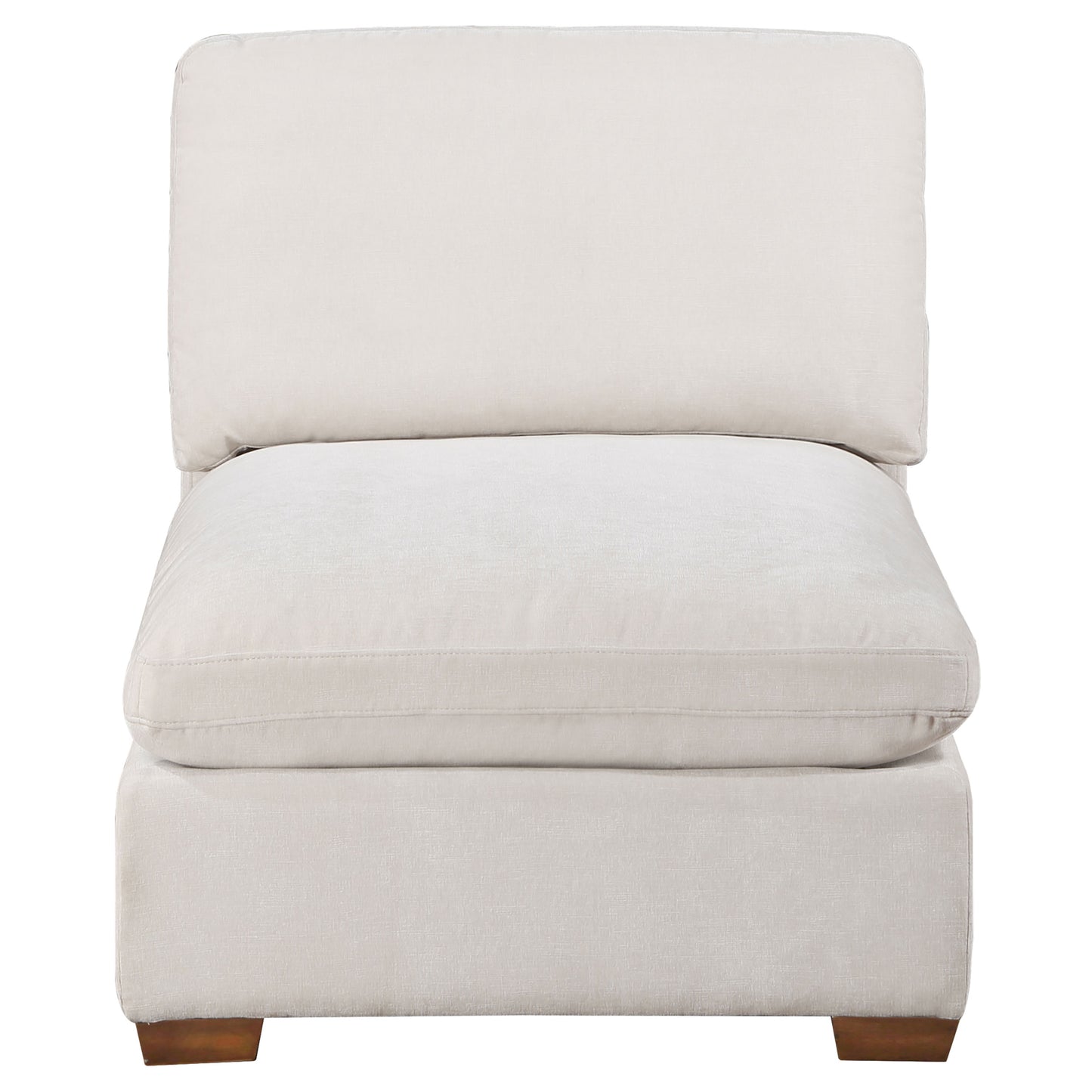 phoenix upholstered armless chair ivory