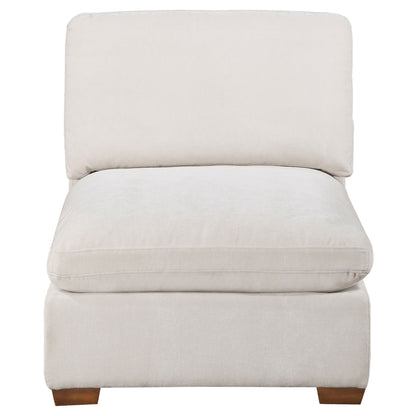 Phoenix Upholstered Armless Chair Ivory