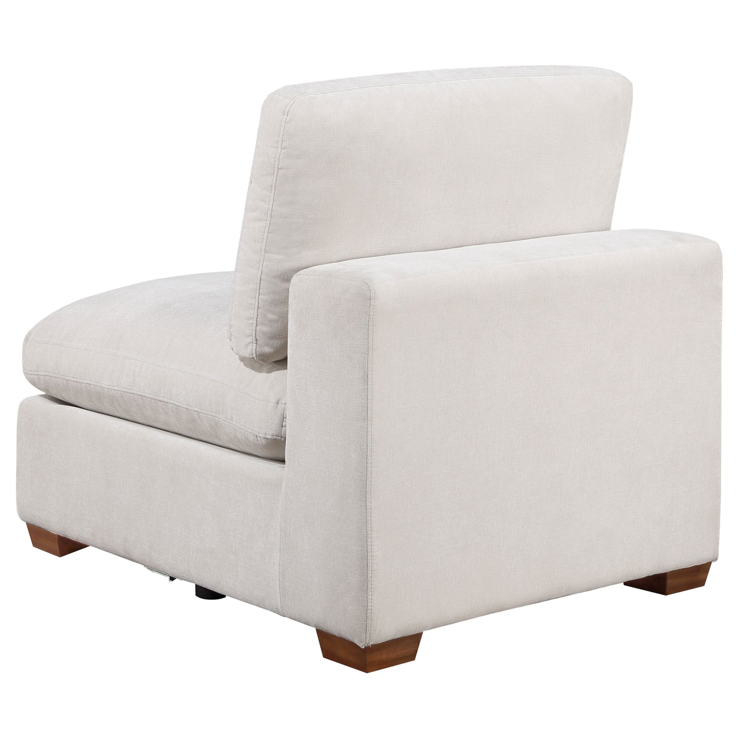 phoenix upholstered armless chair ivory