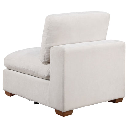 Phoenix Upholstered Armless Chair Ivory