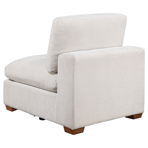 Zakiya Upholstered Armless Chair IvoryIvory
