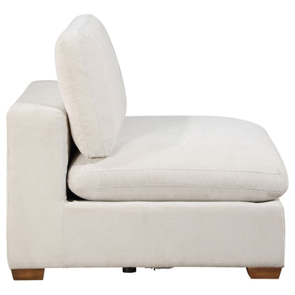 Phoenix Upholstered Armless Chair Ivory