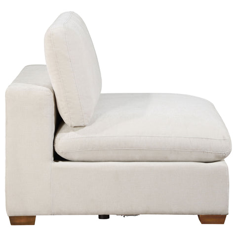 Zakiya Upholstered Armless Chair IvoryIvory