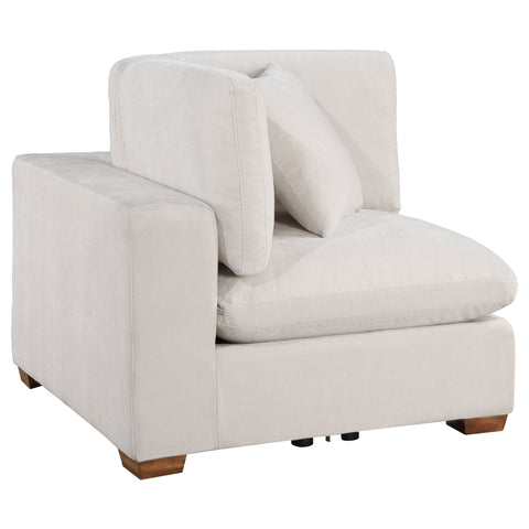 Zakiya Upholstered Corner Chair IvoryIvory