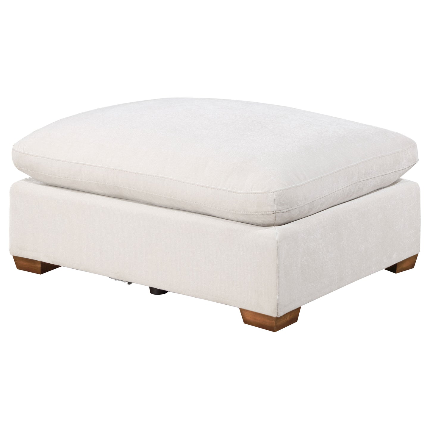 phoenix rectangular upholstered ottoman ivory