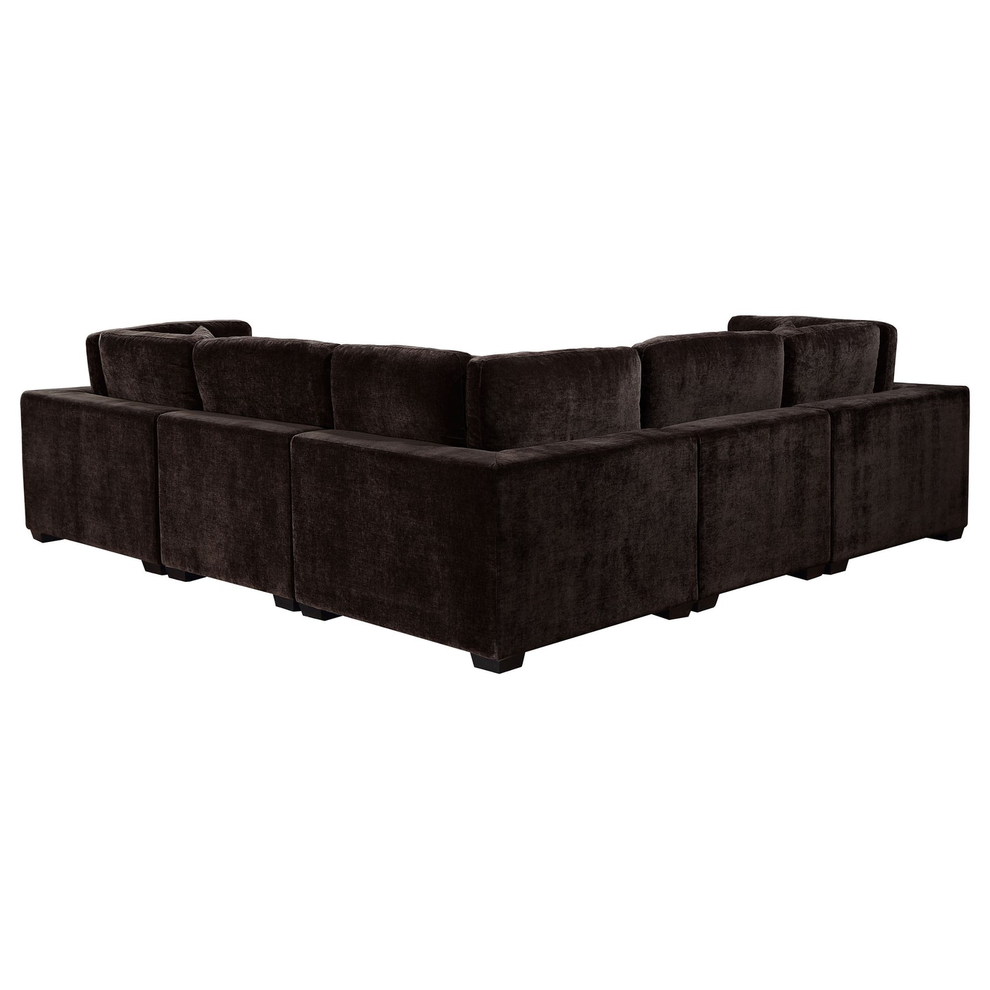 phoenix 5-piece upholstered modular sectional chocolate