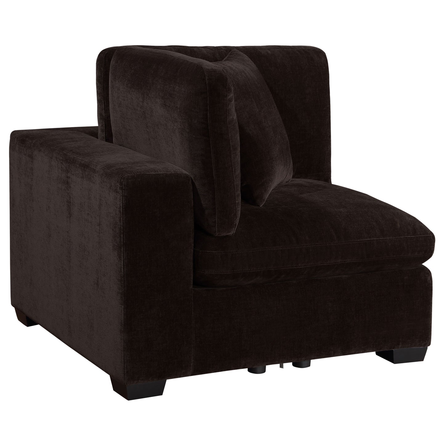 phoenix upholstered corner chair dark chocolate