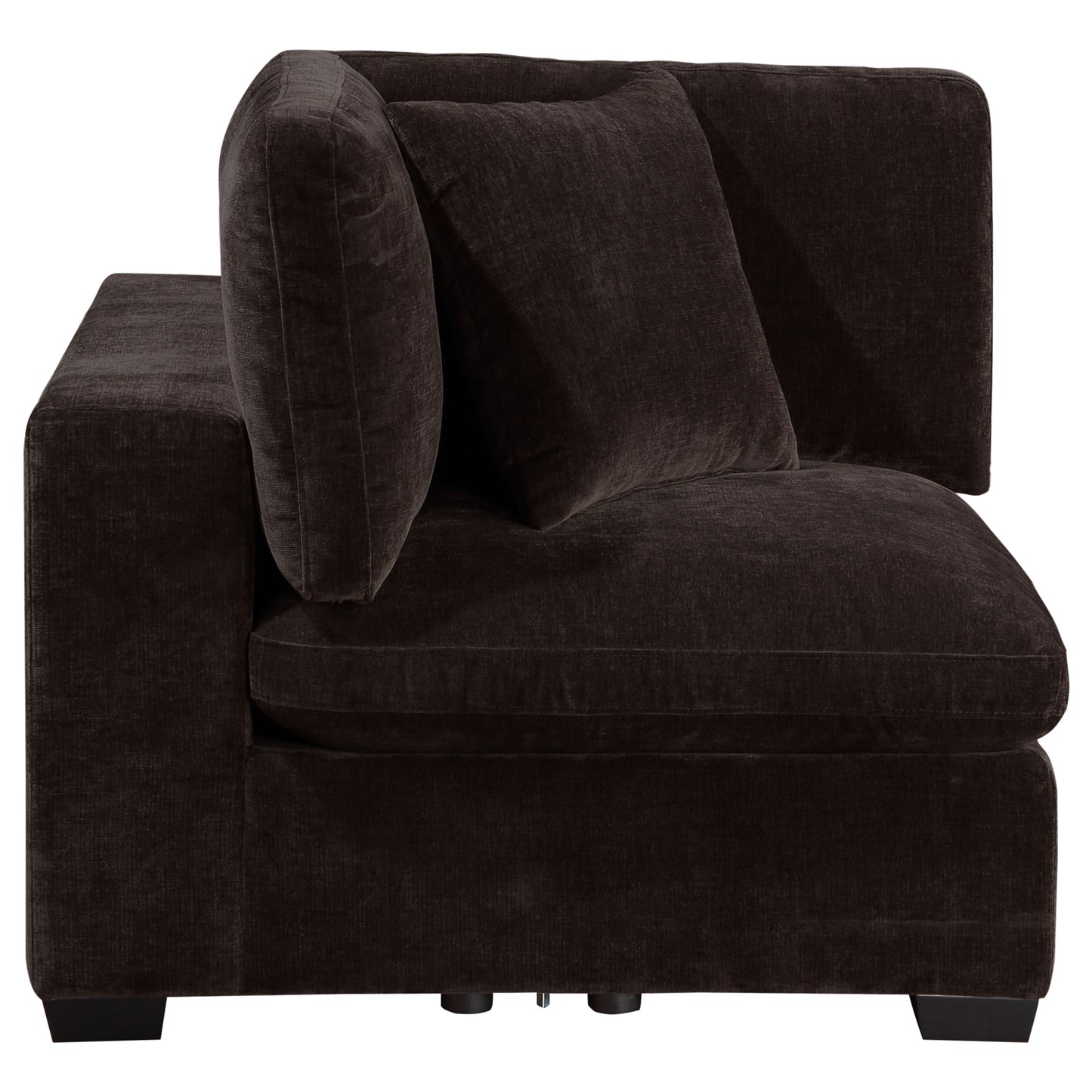 phoenix upholstered corner chair dark chocolate