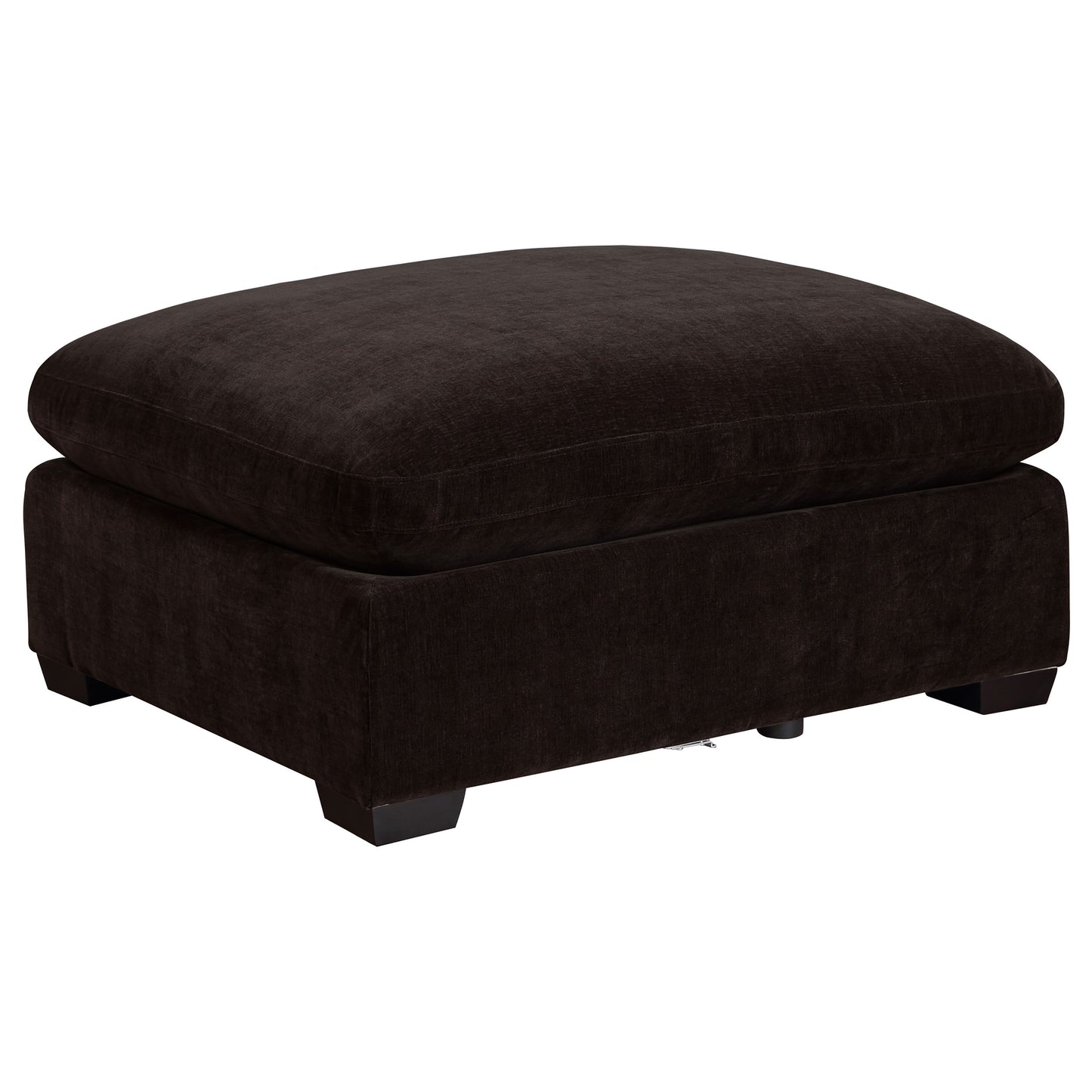 phoenix rectangular upholstered ottoman dark chocolate