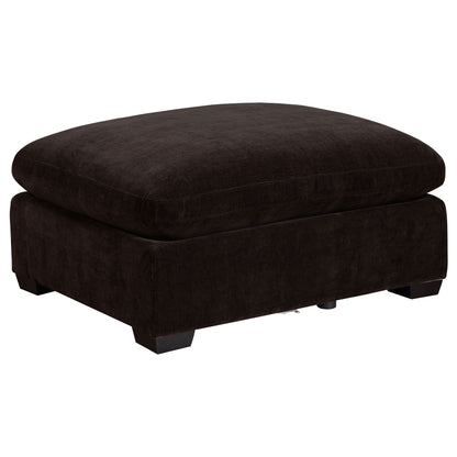 Phoenix Rectangular Upholstered Ottoman Dark Chocolate