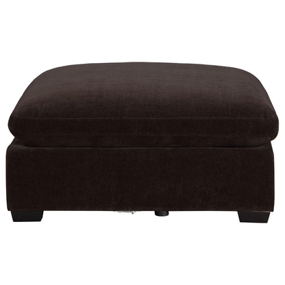 Phoenix Rectangular Upholstered Ottoman Dark Chocolate