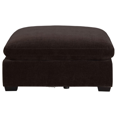 Zakiya Rectangular Upholstered Ottoman Dark ChocolateDark Chocolate