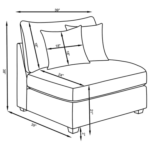 Brooke 6-piece Upholstered Modular Sectional Sofa Grey
