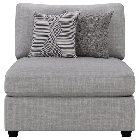 Dione Upholstered Armless Chair GreyGrey