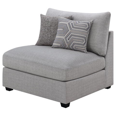 Dione Upholstered Armless Chair GreyGrey