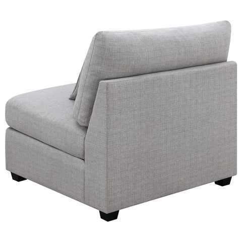 Dione Upholstered Armless Chair GreyGrey
