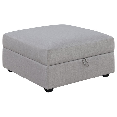 Dione Square Upholstered Storage Ottoman GreyGrey