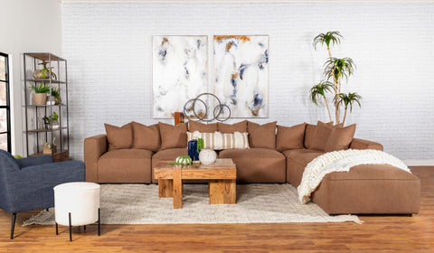 Maylin 6-piece Upholstered Modular Sectional TerracottaTerracotta