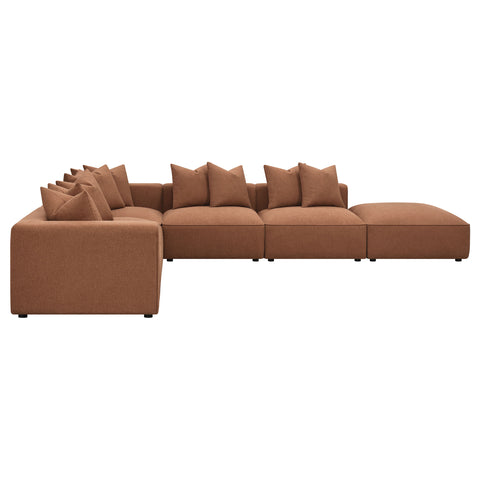 Maylin 6-piece Upholstered Modular Sectional TerracottaTerracotta