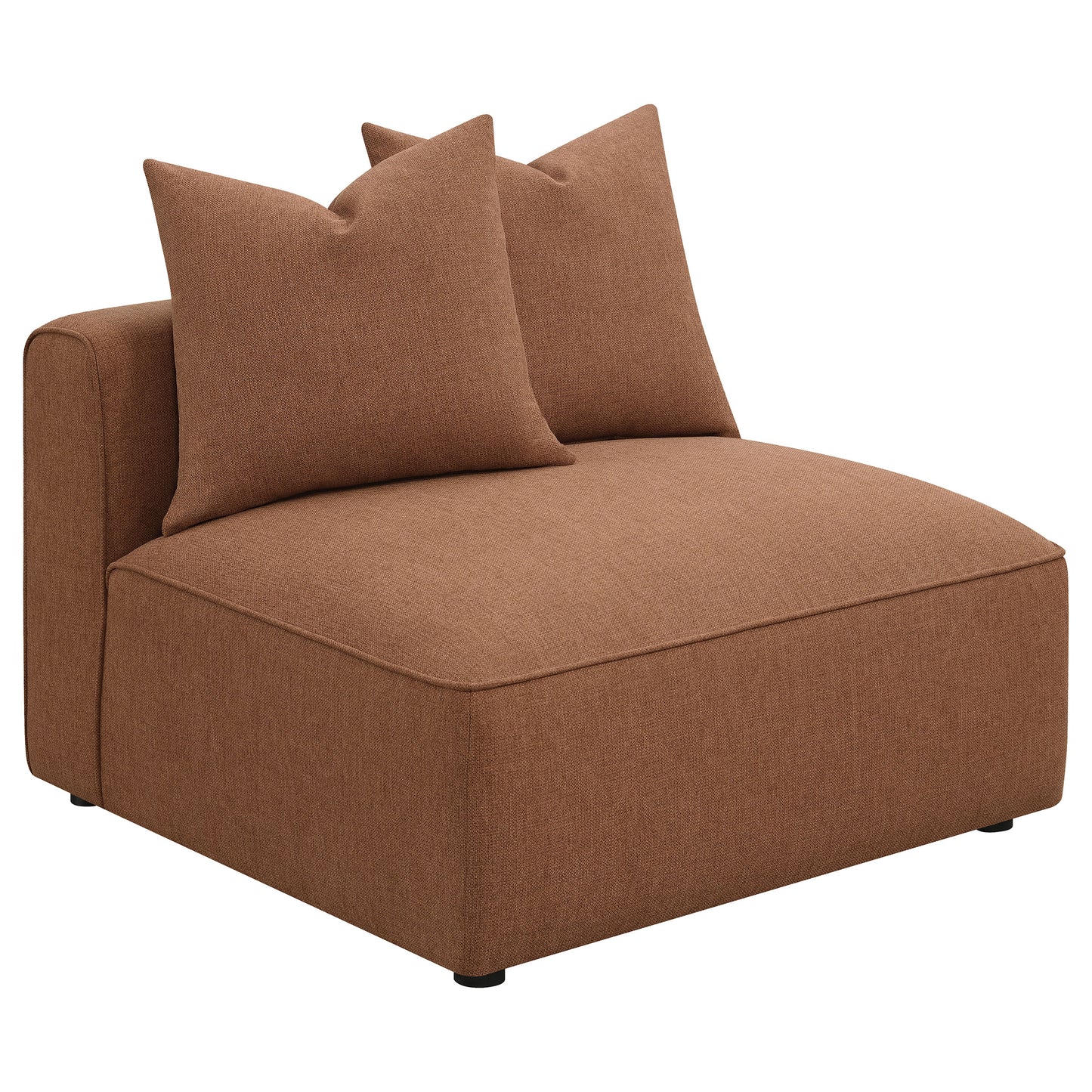 donna 6-piece upholstered modular sectional terracotta