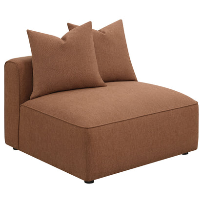 Donna 6-piece Upholstered Modular Sectional Terracotta