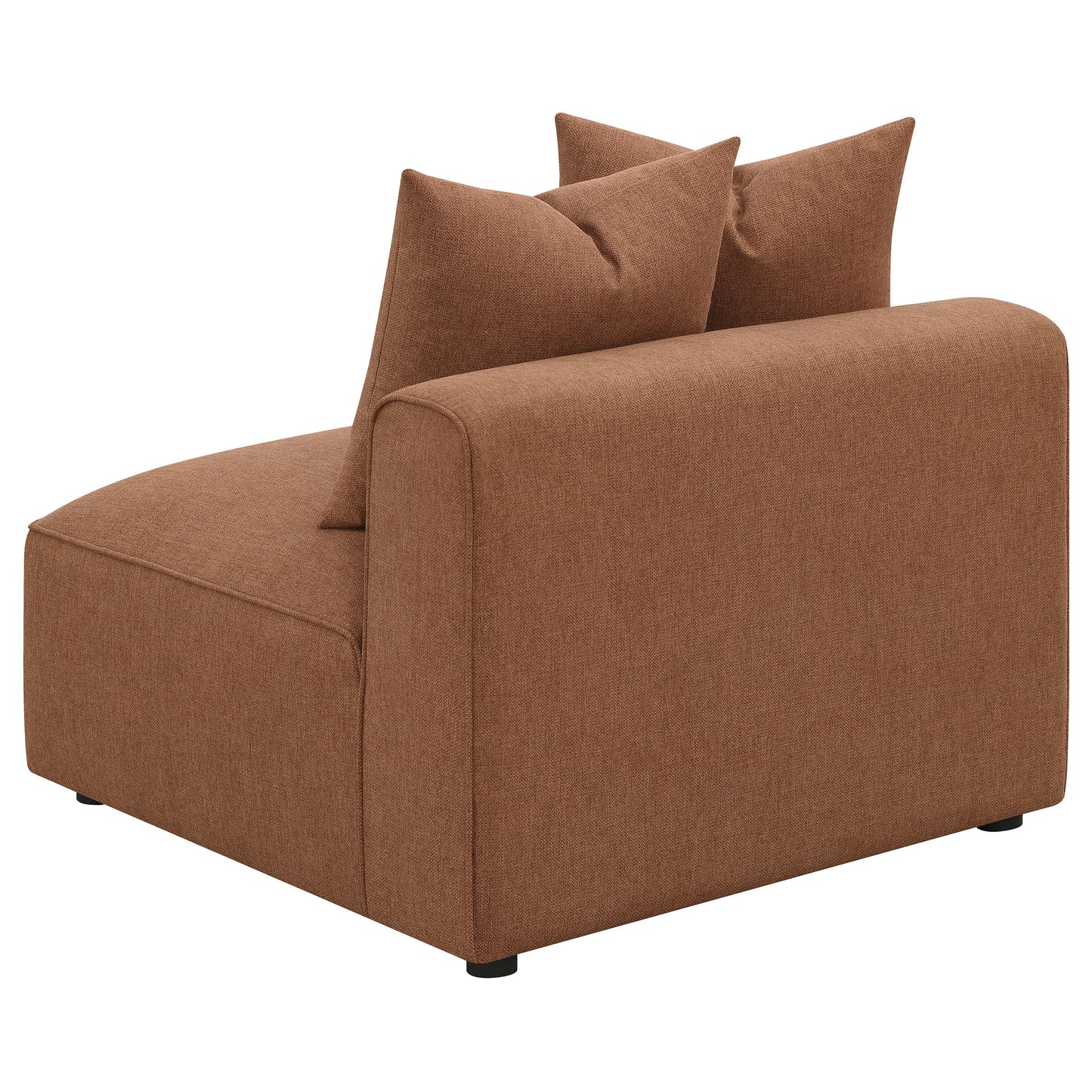 donna 6-piece upholstered modular sectional terracotta