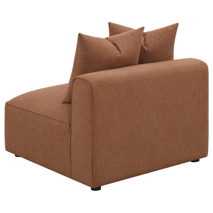 Donna 6-piece Upholstered Modular Sectional Terracotta