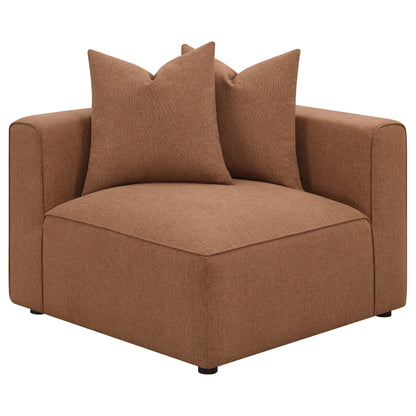 Donna 6-piece Upholstered Modular Sectional Terracotta