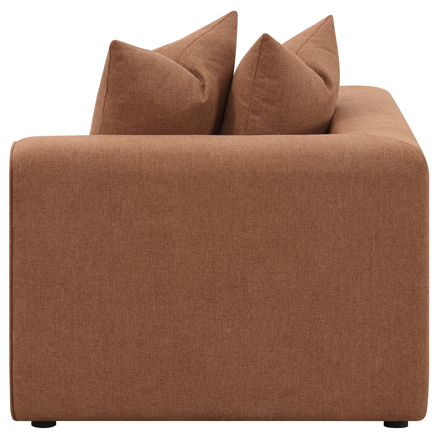 donna 6-piece upholstered modular sectional terracotta