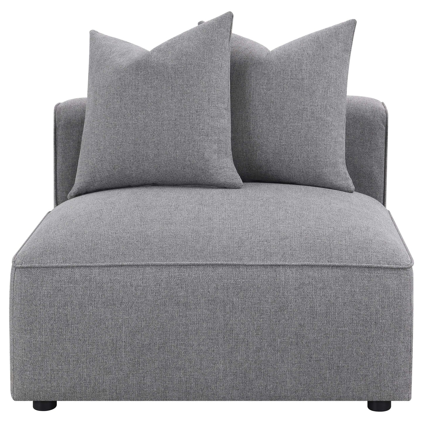 donna 6-piece upholstered modular sectional grey