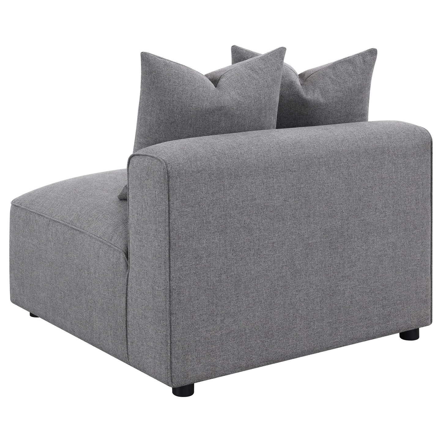 donna 6-piece upholstered modular sectional grey