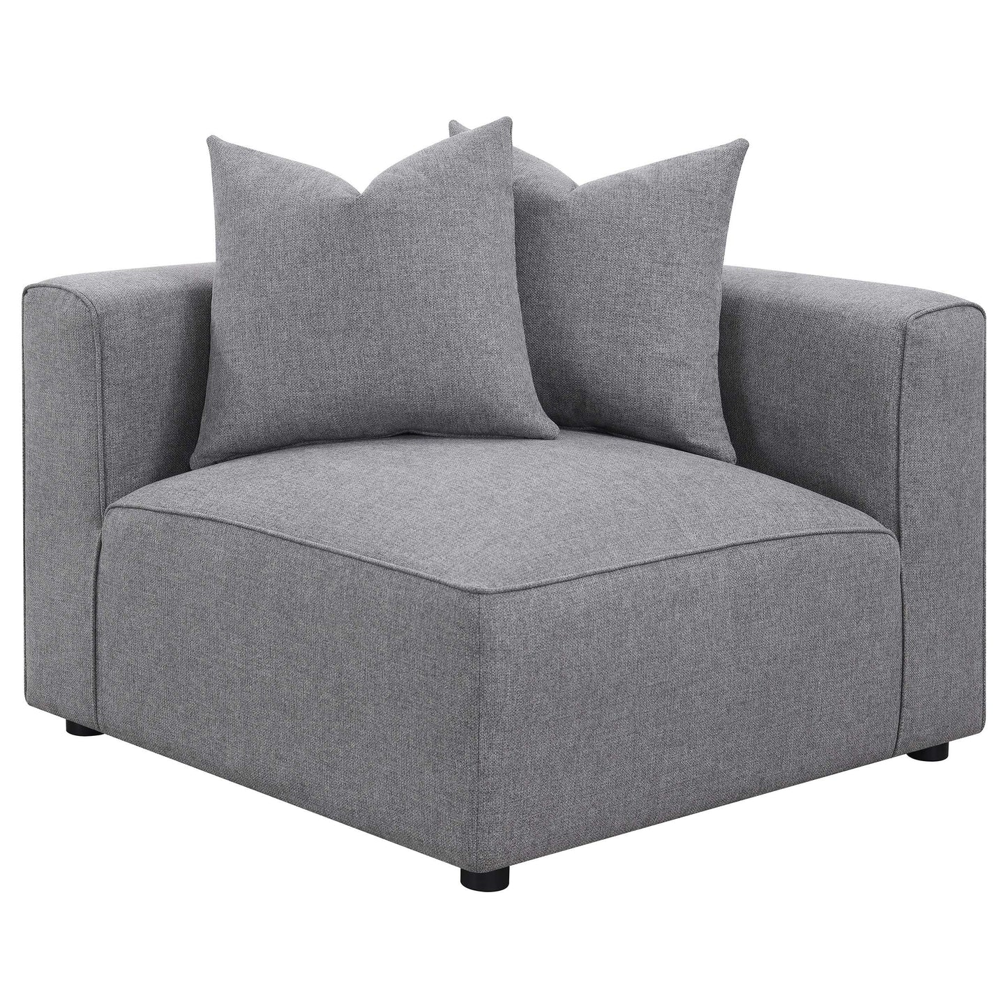 donna 6-piece upholstered modular sectional grey