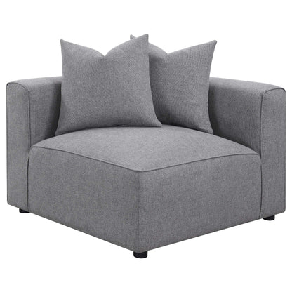 Donna 6-piece Upholstered Modular Sectional Grey