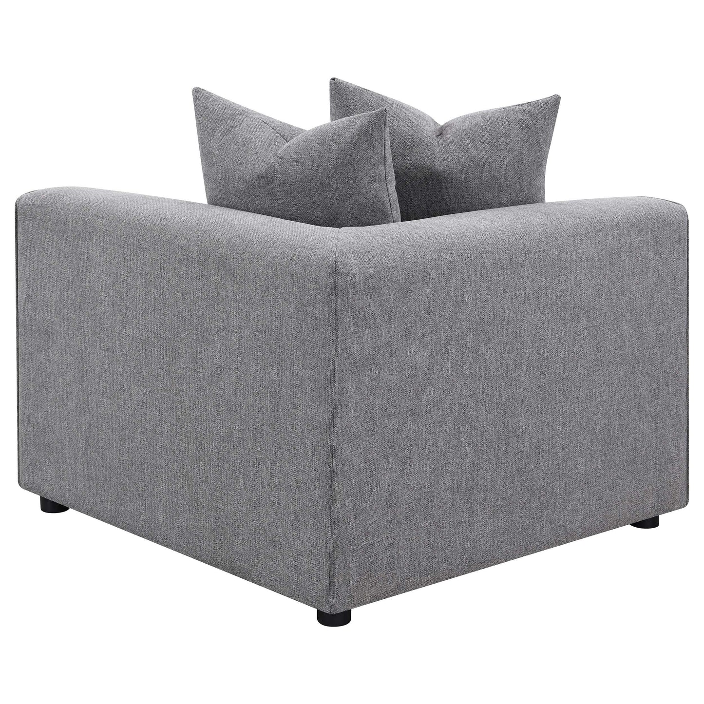 donna 6-piece upholstered modular sectional grey