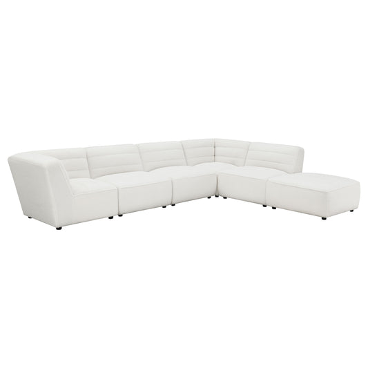 Bolden 6-piece Upholstered Modular Sectional Sofa NaturalIvory