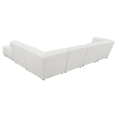Bolden 6-piece Upholstered Modular Sectional Sofa NaturalIvory