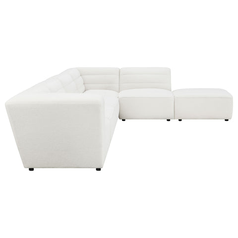 Bolden 6-piece Upholstered Modular Sectional Sofa NaturalIvory