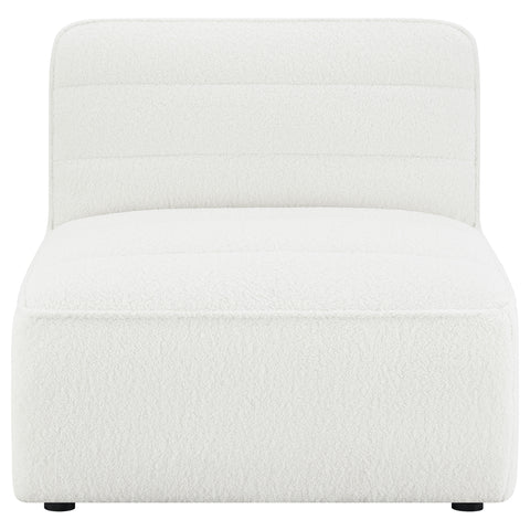 Bolden Upholstered Armless Chair NaturalIvory